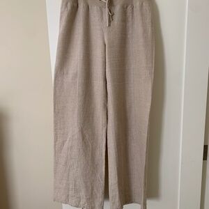 Eileen Fisher Organic Linen Wide Leg Pants